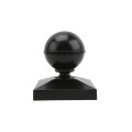 4" x 4" Aluminum Ball Post Cap For 4" Square Aluminum Fence Post (Black)