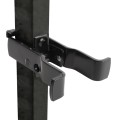 Heavy Duty Square Frame Fulcrum Strong Arm Gate Latch - Fits 2" Square Gate Frame x 2 1/2" Square Gate Post - Black