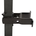 Heavy Duty Square Frame Fulcrum Strong Arm Gate Latch - Fits 2" Square Gate Frame x 2 1/2" Square Gate Post - Black