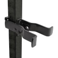 Heavy Duty Square Frame Fulcrum Strong Arm Gate Latch - Fits 2" Square Gate Frame x 3" Square Gate Post -Black