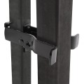 Heavy Duty Square Frame Fulcrum Strong Arm Gate Latch - Fits 2" Square Gate Frame x 3" Square Gate Post -Black