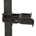Heavy Duty Square Frame Fulcrum Strong Arm Gate Latch - Fits 2" Square Gate Frame x 3" Square Gate Post -Black