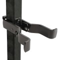 Heavy Duty Square Frame Fulcrum Strong Arm Gate Latch - Fits 2" Square Gate Frame x 4" Square Gate Post - Black