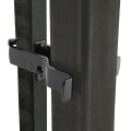 Heavy Duty Square Frame Fulcrum Strong Arm Gate Latch - Fits 2" Square Gate Frame x 4" Square Gate Post - Black