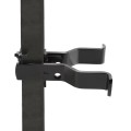 Heavy Duty Square Frame Fulcrum Strong Arm Gate Latch - Fits 2" Square Gate Frame x 4" Square Gate Post - Black