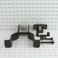 Heavy Duty Square Frame Fulcrum Strong Arm Gate Latch - Fits 2" Square Gate Frame x 4" Square Gate Post - Black