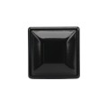 2 1/2" x 2 1/2" Square Powder-Coated Black Steel Dome Cap Galvanized Steel (Black) - Square Post Caps 2 1/2 x 2 1/2