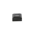 2" Square Powder-Coated Black Steel Dome Cap Galvanized Steel (Black) - Square Post Caps 2x2