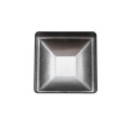 3" Square Powder-Coated Black Steel Dome Cap Galvanized Steel (Black) - Square Post Caps 3x3