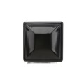 6" Square Powder-Coated Black Steel Dome Cap Galvanized Steel (Black) - Square Post Caps 6x6