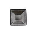 6" Square Powder-Coated Black Steel Dome Cap Galvanized Steel (Black) - Square Post Caps 6x6