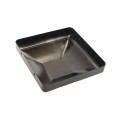 6" Square Powder-Coated Black Steel Dome Cap Galvanized Steel (Black) - Square Post Caps 6x6