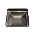 6" Square Powder-Coated Black Steel Dome Cap Galvanized Steel (Black) - Square Post Caps 6x6