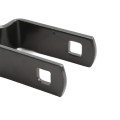 1 1/2" X 1 1/2" Square Female Black Gate Hinge Hot Dip Galvanized Steel (5/8" Pintle)
