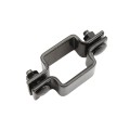 1 1/2" Black Square Chain Link Fence Gate Collar For Gate Latch Assemblies (Pressed Steel) (Square Fittings)