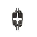 1 1/2" Black Square Chain Link Fence Gate Collar For Gate Latch Assemblies (Pressed Steel) (Square Fittings)