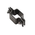 1 1/2" Black Square Chain Link Fence Gate Collar For Gate Latch Assemblies (Pressed Steel) (Square Fittings)