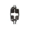 1 1/2" Black Square Chain Link Fence Gate Collar For Gate Latch Assemblies (Pressed Steel) (Square Fittings)
