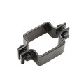 2" Black Square Chain Link Fence Gate Collar For Gate Latch Assemblies (Pressed Steel)