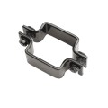 2" Black Square Chain Link Fence Gate Collar For Gate Latch Assemblies (Pressed Steel)