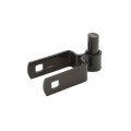 1 1/2" X 1 1/2" Square Male Gate Post Hinge Chain Link Black Galvanized Steel (5/8 Pintle)