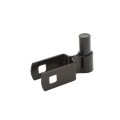 1" x 1" Square Male Gate Post Hinge Chain Link Black Galvanized Steel (5/8 Pintle) (Square Fittings)