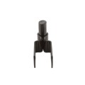 1" x 1" Square Male Gate Post Hinge Chain Link Black Galvanized Steel (5/8 Pintle) (Square Fittings)