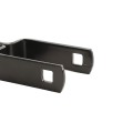 2" X 2" Square Male Gate Post Black Hinge Chain Link Galvanized Steel (5/8 Pintle)