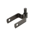 2" X 2" Square Male Gate Post Black Hinge Chain Link Galvanized Steel (5/8 Pintle)