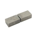 5" Block Weld-On Flat Mount Square Barrel Hinge with Ball Bearing and Grease Zerk (Raw Steel)
