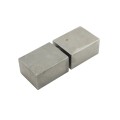 6" Block Weld-On Flat Mount Square Barrel Hinge with Heavy-Duty Ball Bearing and Grease Zerk (Raw Steel)
