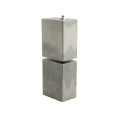 6" Block Weld-On Flat Mount Square Barrel Hinge with Heavy-Duty Ball Bearing and Grease Zerk (Raw Steel)
