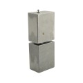 6" Block Weld-On Flat Mount Square Barrel Hinge with Heavy-Duty Ball Bearing and Grease Zerk (Raw Steel)