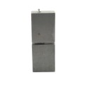 6" Block Weld-On Flat Mount Square Barrel Hinge with Heavy-Duty Ball Bearing and Grease Zerk (Raw Steel)