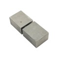 6" Block Weld-On Flat Mount Square Barrel Hinge with Heavy-Duty Ball Bearing and Grease Zerk (Raw Steel)