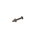 Ornamental Steel Fence 1/4" x 1 3/4" Carriage Bolts & Nuts (Black Dacrotized Steel Carriage Bolt)
