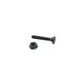 Ornamental Steel Fence 1/4" x 1 1/2" Carriage Bolts & Nuts (Black Dacrotized Steel Carriage Bolt)