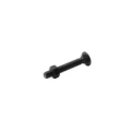 Chain Link 3/8" x 2 1/2" Carriage Bolt & Nut (HDG & Powder Coated Black)
