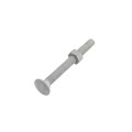 Chain Link 3/8" x 3 1/2" Carriage Nut & Bolt (Hot Dip Galvanized Steel)