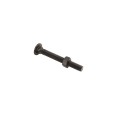 Chain Link 3/8" x 3" Carriage Bolt & Nut (HDG & Powder Coated Black) (Default)
