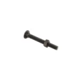 Chain Link 3/8" x 3" Carriage Bolt & Nut (HDG & Powder Coated Black)