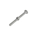 Chain Link 3/8" x 4 1/2" Carriage Nut & Bolt (Hot Dip Galvanized Steel)