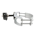 2" Square Gate Frame to 8 5/8" Round Post Heavy-Duty Adjustable 180° Gate Hinge (Hot-Dip Galvanized Steel)
