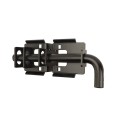 Goliath Heavy Duty Industrial Dumpster Gate Latch Lockable - Slide Bolt Latch For Double Drive Gate Powder Coated Black (Default)