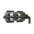 Goliath Heavy Duty Industrial Dumpster Gate Latch Lockable - Slide Bolt Latch For Double Drive Gate Powder Coated Black (Default)
