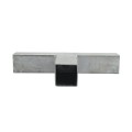 Square 3 Way Bracket for 1 1/2" SQ / 2" SQ Tubing Hot Dip Galvanized Steel