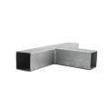 Square 3 Way Bracket for 1 1/2" SQ / 2" SQ Tubing Hot Dip Galvanized Steel