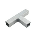 Square 3 Way Bracket for 1 1/2" SQ / 2" SQ Tubing Hot Dip Galvanized Steel