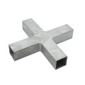 Square 4 Way Bracket for 1 1/2" SQ / 2" SQ Tubing Hot Dip Galvanized Steel