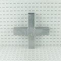 Square 4 Way Bracket for 1 1/2" SQ / 2" SQ Tubing Hot Dip Galvanized Steel